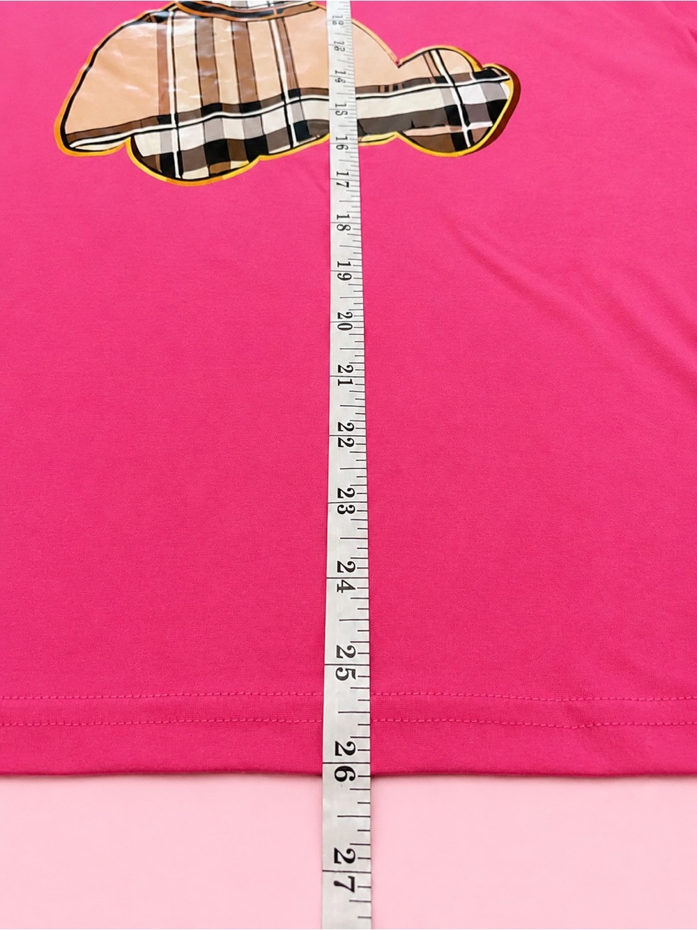 Pink Short-Sleeve Bear Graphic Tee Size Large EUC - Picture 6 of 6